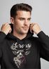 Hoodie Herren Hirsch Schriftzug Servus Bayern Dialekt Volksfest Bierfest Tracht Modern Männer Fashion Neverless®preview