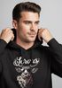 Hoodie Herren Hirsch Schriftzug Servus Bayern Dialekt Volksfest Bierfest Tracht Modern Männer Fashion Neverless®preview
