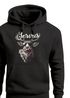Hoodie Herren Hirsch Schriftzug Servus Bayern Dialekt Volksfest Bierfest Tracht Modern Männer Fashion Neverless®preview