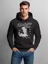 Hoodie Herren Indianer Totenkopf Indian Skull Biker Motorrad Kapuzen-Pullover Neverless®preview