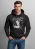 Hoodie Herren Indianer Totenkopf Indian Skull Biker Motorrad Kapuzen-Pullover Neverless®preview