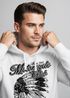Hoodie Herren Indianer Totenkopf Indian Skull Biker Motorrad Kapuzen-Pullover Neverless®preview