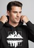 Hoodie Herren Into The Wild Berge Skyline Kapuzen-Pullover Männer Neverless®preview