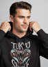 Hoodie Herren Japan Kobra Aufdruck Tokyo Snake Schriftzug Vintage Print Fashion Streetstyle Kapuzen-Pullover Männer Neverless®preview