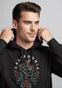 Hoodie Herren Kalifornien Bär Blumen Blüten Print Kapuzen-Pullover Männer Fashion Streetstyle Neverless®preview