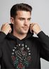 Hoodie Herren Kalifornien Bär Blumen Blüten Print Kapuzen-Pullover Männer Fashion Streetstyle Neverless®preview