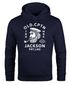 Hoodie Herren Kapitän Motiv Aufdruck Old Cptn Jackson Retro Print Kapuzen-Pullover Männer Neverless®preview