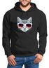 Hoodie Herren Katze mit Sonnenbrille Kapuzenpullover MoonWorks®preview