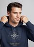 Hoodie Herren Kompass Windrose Navigator Segeln Neverless®preview