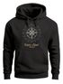 Hoodie Herren Kompass Windrose Navigator Segeln Neverless®preview