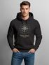Hoodie Herren Kompass Windrose Navigator Segeln Neverless®preview