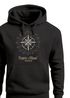 Hoodie Herren Kompass Windrose Navigator Segeln Neverless®preview