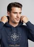 Hoodie Herren Kompass Windrose Navigator Segeln Neverless®preview