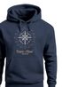 Hoodie Herren Kompass Windrose Navigator Segeln Neverless®preview