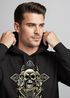 Hoodie Herren Kreuz mit Totenkopf Cross Skulls Kapuzen-Pullover Neverless®preview