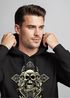 Hoodie Herren Kreuz mit Totenkopf Cross Skulls Kapuzen-Pullover Neverless®preview