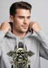 Hoodie Herren Kreuz mit Totenkopf Cross Skulls Kapuzen-Pullover Neverless®preview