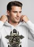 Hoodie Herren Kreuz mit Totenkopf Cross Skulls Kapuzen-Pullover Neverless®preview