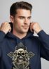 Hoodie Herren Kreuz mit Totenkopf Cross Skulls Kapuzen-Pullover Neverless®preview
