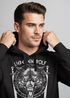 Hoodie Herren Lieber ein Wolf Odins als ein Lamm Gottes nordische Mythologie Wikinger  Print Aufdruck Neverless®preview