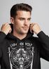 Hoodie Herren Lieber ein Wolf Odins als ein Lamm Gottes nordische Mythologie Wikinger  Print Aufdruck Neverless®preview