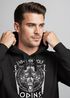 Hoodie Herren Lieber ein Wolf Odins als ein Lamm Gottes nordische Mythologie Wikinger  Print Aufdruck Neverless®preview