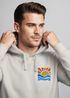 Hoodie Herren Logo Print Sommer Sonne Welle Strand Meer Beach Fashion Streetstyle Neverless®preview