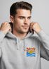 Hoodie Herren Logo Print Sommer Sonne Welle Strand Meer Beach Fashion Streetstyle Neverless®preview