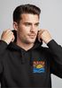 Hoodie Herren Logo Print Sommer Sonne Welle Strand Meer Beach Fashion Streetstyle Neverless®preview