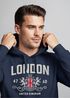 Hoodie Herren London United Kingdom Union Jack England Print Retro Aufdruck Fashion Streetstyle Neverless®preview