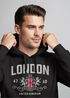Hoodie Herren London United Kingdom Union Jack England Print Retro Aufdruck Fashion Streetstyle Neverless®preview