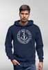 Hoodie Herren maritimes Anker Motiv Anchor Print Vintage Stil Kapuzen-Pullover Männer Neverless®preview