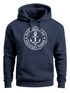 Hoodie Herren maritimes Anker Motiv Anchor Print Vintage Stil Kapuzen-Pullover Männer Neverless®preview