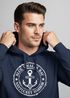 Hoodie Herren maritimes Anker Motiv Anchor Print Vintage Stil Kapuzen-Pullover Männer Neverless®preview