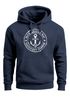 Hoodie Herren maritimes Anker Motiv Anchor Print Vintage Stil Kapuzen-Pullover Männer Neverless®preview