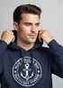 Hoodie Herren maritimes Anker Motiv Anchor Print Vintage Stil Kapuzen-Pullover Männer Neverless®preview