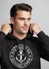 Hoodie Herren maritimes Anker Motiv Anchor Print Vintage Stil Kapuzen-Pullover Männer Neverless®preview