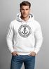 Hoodie Herren maritimes Anker Motiv Anchor Print Vintage Stil Kapuzen-Pullover Männer Neverless®preview