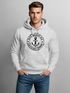 Hoodie Herren maritimes Anker Motiv Anchor Print Vintage Stil Kapuzen-Pullover Männer Neverless®preview
