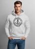 Hoodie Herren maritimes Anker Motiv Anchor Print Vintage Stil Kapuzen-Pullover Männer Neverless®preview