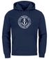 Hoodie Herren maritimes Anker Motiv Anchor Print Vintage Stil Kapuzen-Pullover Männer Neverless®preview