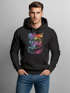 Hoodie Herren Miami Beach USA Oldtimer Car Palmen Print Fashion Streetstyle Neverless®preview