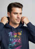 Hoodie Herren Miami Beach USA Oldtimer Car Palmen Print Fashion Streetstyle Neverless®preview