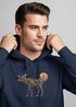 Hoodie Herren mit Aufdruck Polygon Elch Outdoor Motive Wandern Natur Wald Fashion Streetstyle Neverless®preview