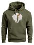 Hoodie Herren mit Frontprint Katze Silhouette Natur Aufdruck Motiv Kapuzen-Pullover Männer Fashion Streetstyle Neverless®preview