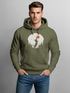 Hoodie Herren mit Frontprint Katze Silhouette Natur Aufdruck Motiv Kapuzen-Pullover Männer Fashion Streetstyle Neverless®preview