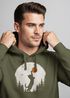 Hoodie Herren mit Frontprint Katze Silhouette Natur Aufdruck Motiv Kapuzen-Pullover Männer Fashion Streetstyle Neverless®preview