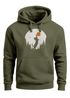 Hoodie Herren mit Frontprint Katze Silhouette Natur Aufdruck Motiv Kapuzen-Pullover Männer Fashion Streetstyle Neverless®preview
