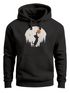 Hoodie Herren mit Frontprint Katze Silhouette Natur Aufdruck Motiv Kapuzen-Pullover Männer Fashion Streetstyle Neverless®preview