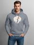 Hoodie Herren mit Frontprint Katze Silhouette Natur Aufdruck Motiv Kapuzen-Pullover Männer Fashion Streetstyle Neverless®preview